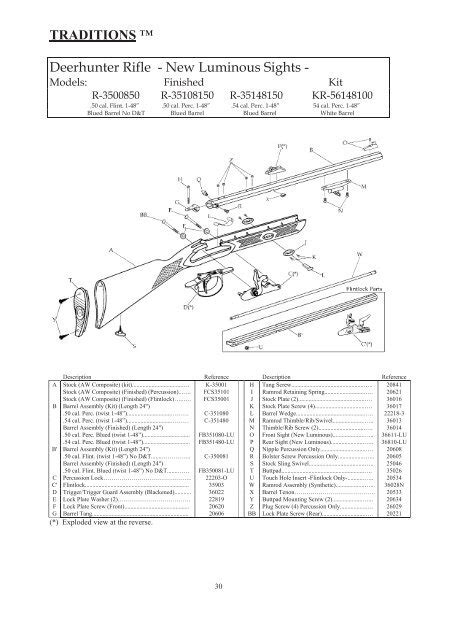 Traditional Parts Catalog 